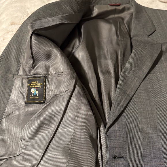 Hart Schaffner Marx Charcoal Pinstripe Suit